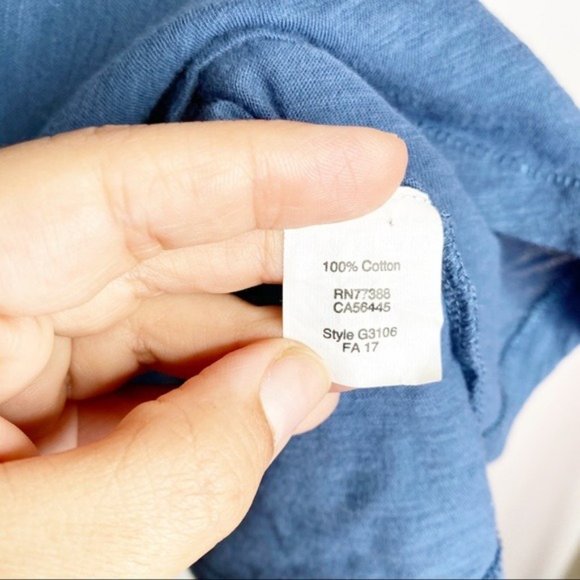 Madewell Blue Crew Neck Pocket T-Shirt XXS - Picture 5 of 8